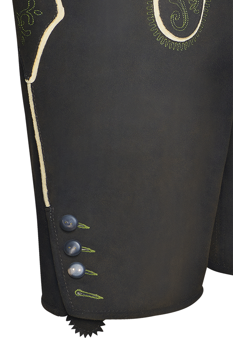 g-ssl-salzburger-lederhose-herren-kurze-hirschlederhose-altschwarz-bestickt image 6