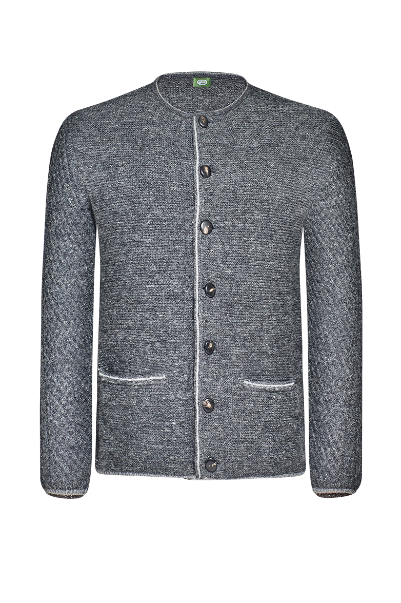 g-ssl-traditionelle-strickjacke-herren-aus-lungauer-schurwolle-grau-schwarz image 1