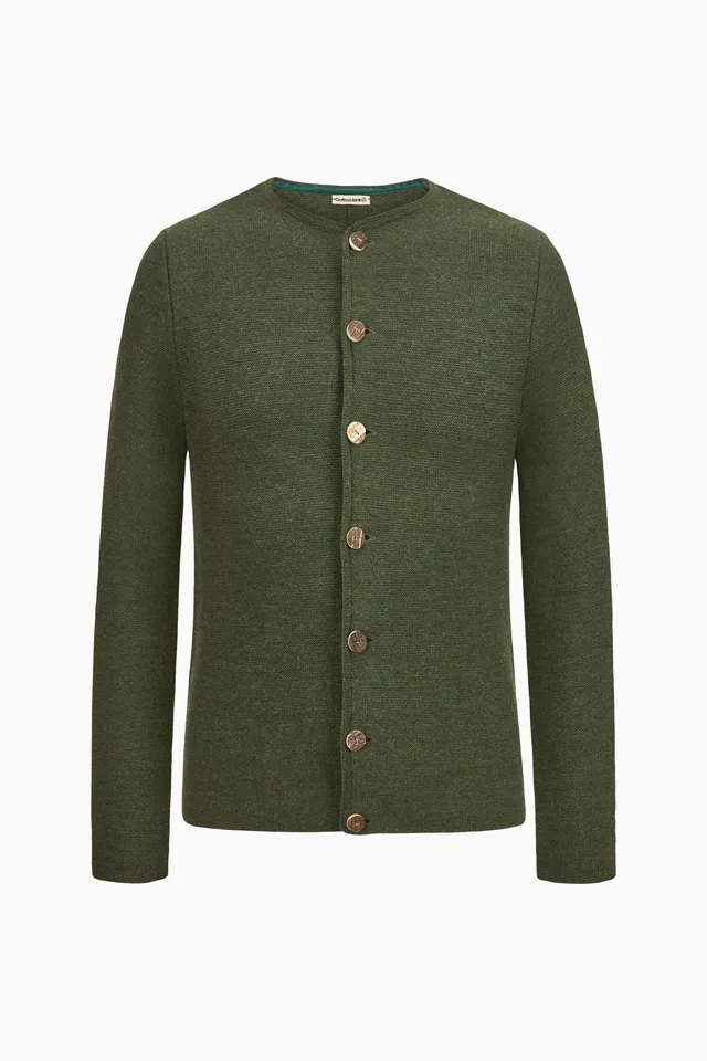 gottseidank-herrenstrickjacke-aloisius-uni-mit-hirschhornkn-pfen image 1