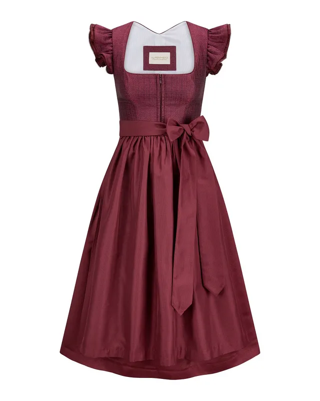 alpenherz-dirndl-filippa-fl-gelarm-dirndl-dunkelrot image 1