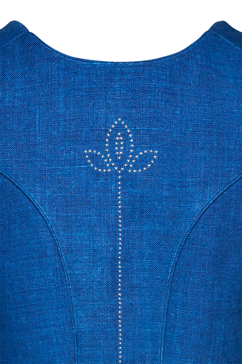 g-ssl-blaudruck-dirndl-mit-nieten-blau-70-leinen-seide image 7