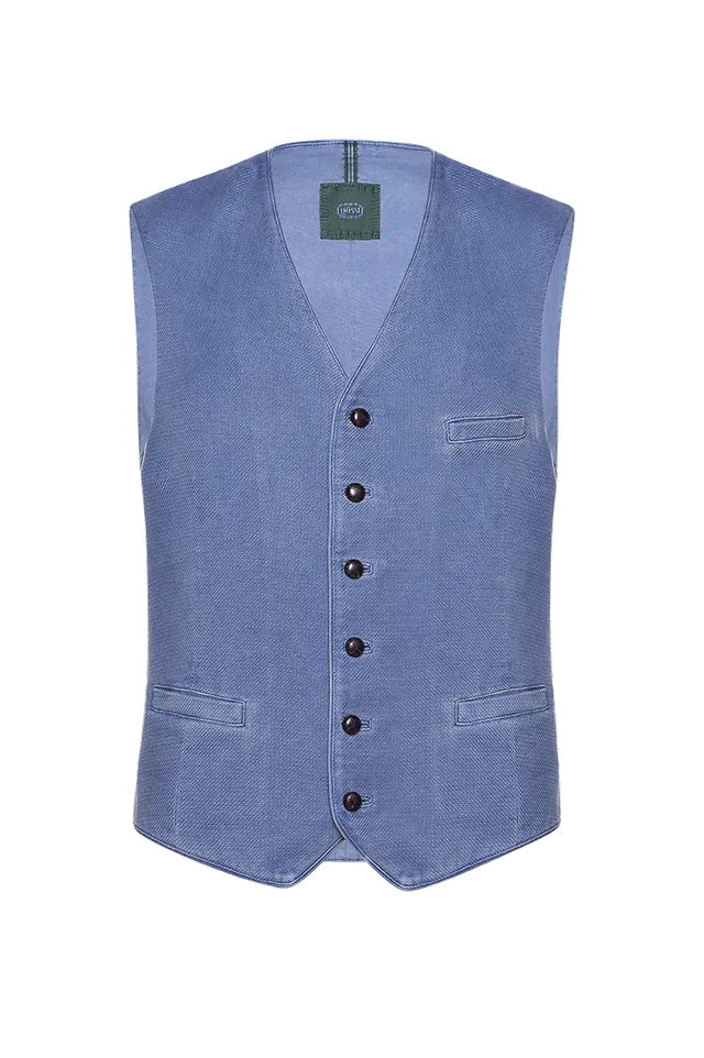 g-ssl-patina-gilet-herren-leinen-gilet-blau-mit-seidenfutter image 1