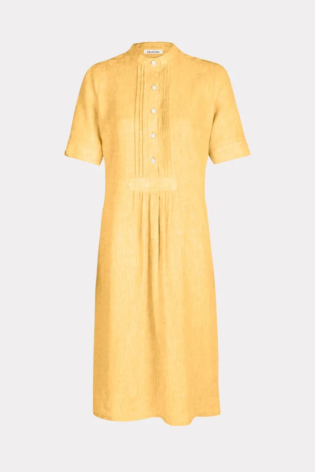 felicitas-kleo-damen-blusenkleid-leinen-mit-stehkragen image 1