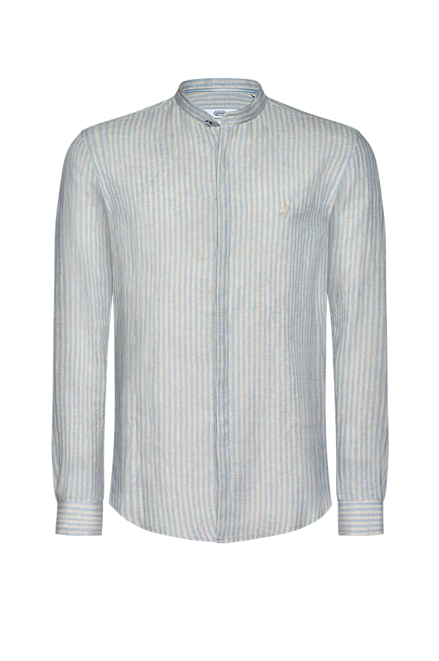 g-ssl-schwindelpfoad-herrenhemd-aus-normandie-leinen-off-white-gestreift image 1