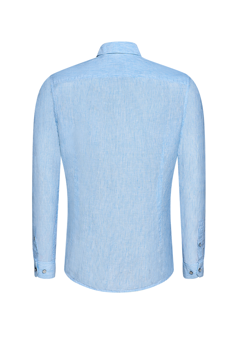 g-ssl-gegen-die-hitz-leinenhemd-button-down-blau-gestreift image 2