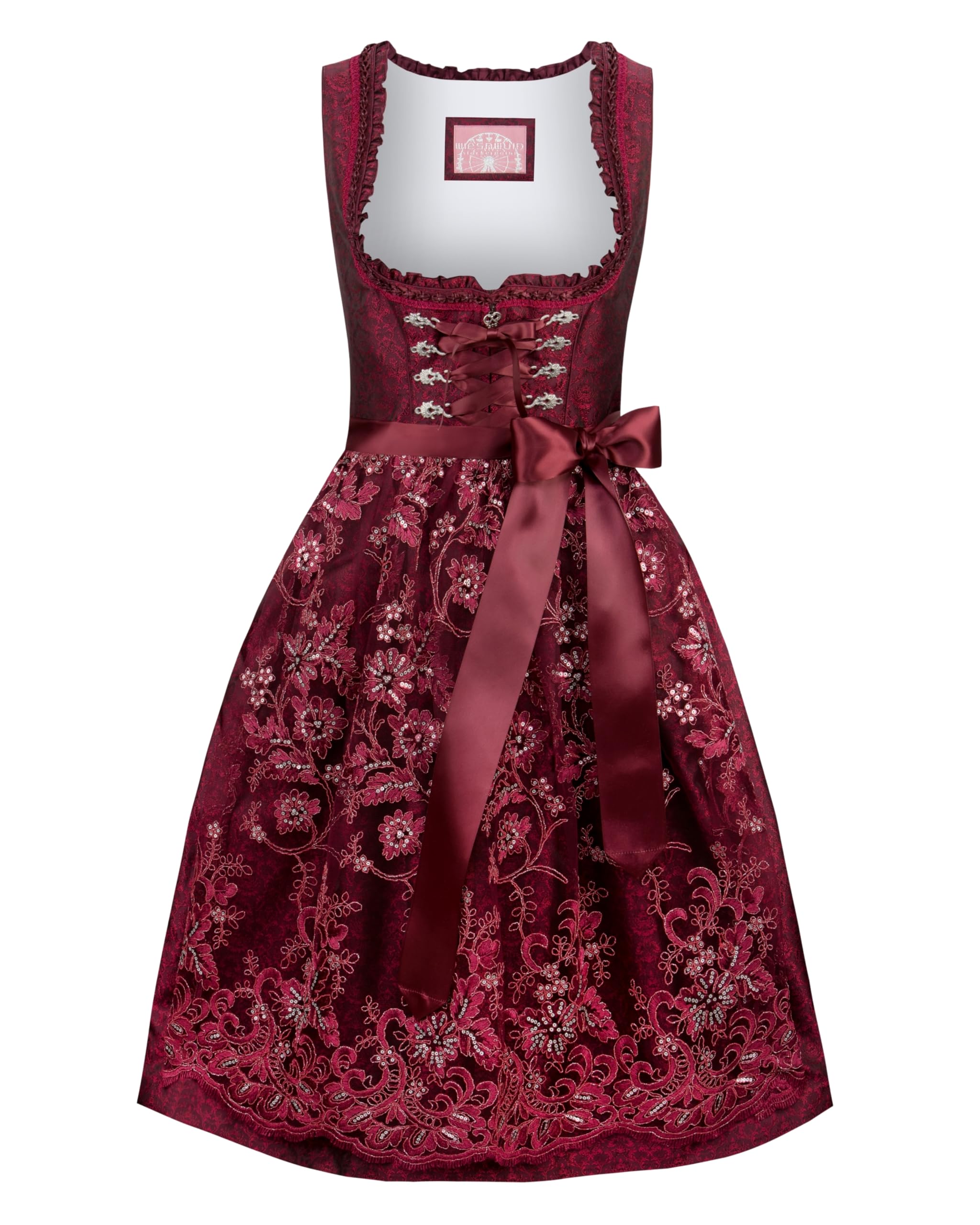 stockerpoint-eva-midi-dirndl-rot-jacquard-1er-pack-mit-spitzensch-rze image 1