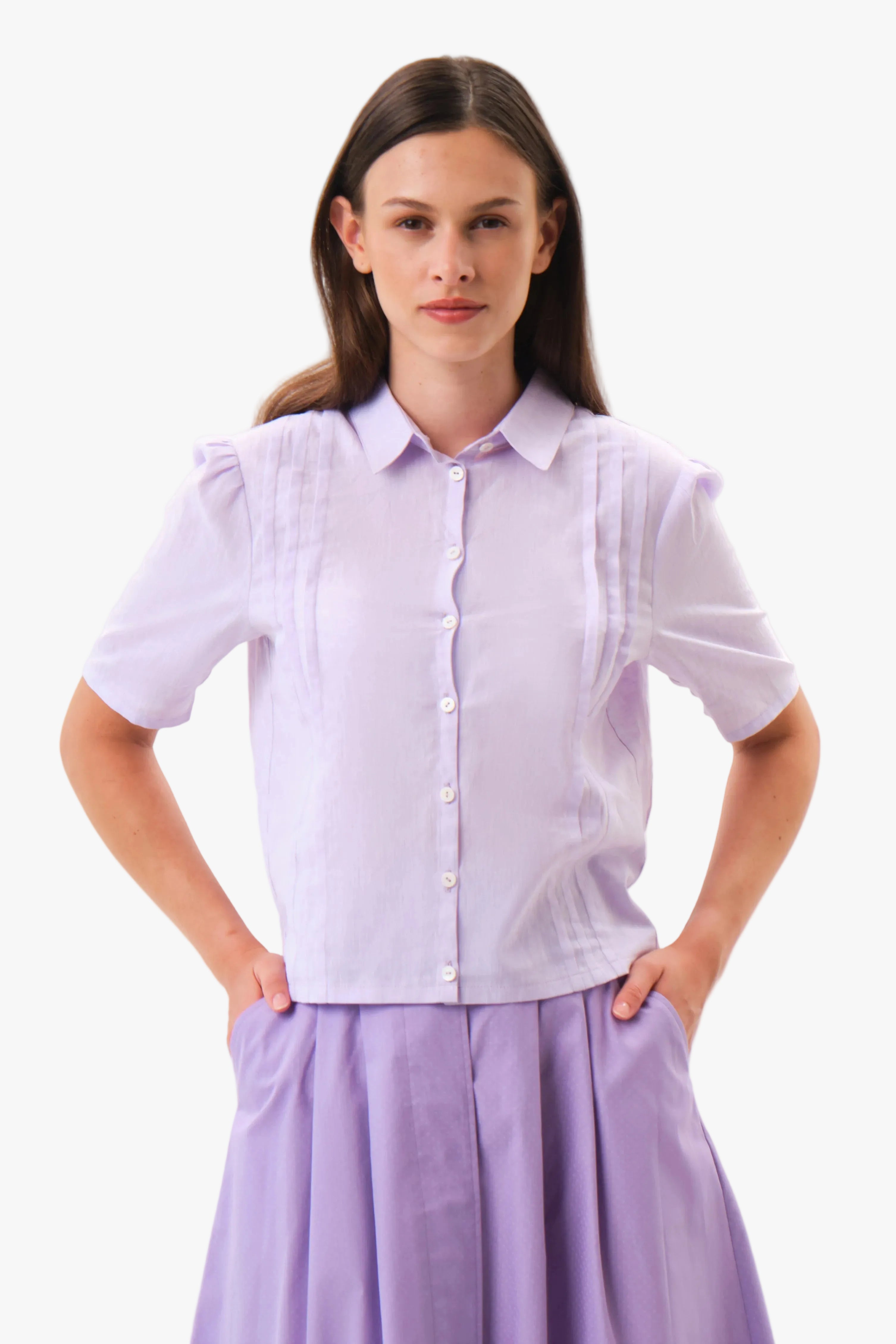felicitas-bettine-damen-bluse-leinen-baumwolle-kurz-anliegend image 1