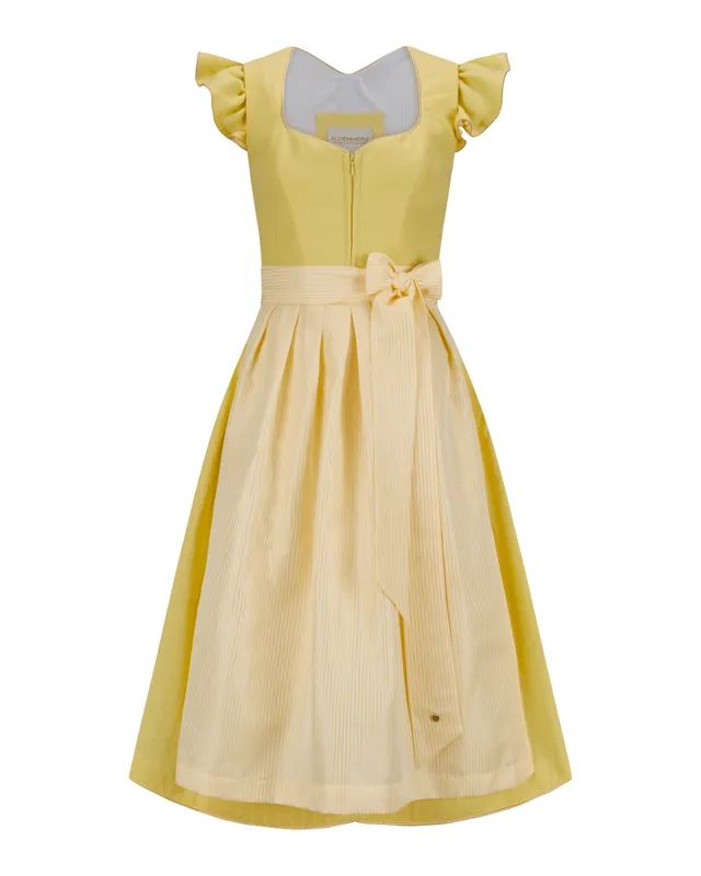 alpenherz-dirndl-marie-fl-gelarm-dirndl-leinen-zitronengelb image 1
