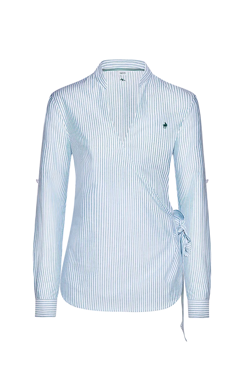 g-ssl-wickelbluse-schwesternstreif-damen-baumwollbluse image 1