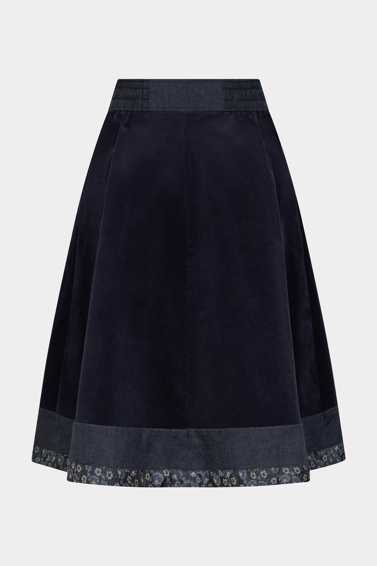 felicitas-damen-rock-rina-baumwollrock-blau-mit-denimsaum image 2