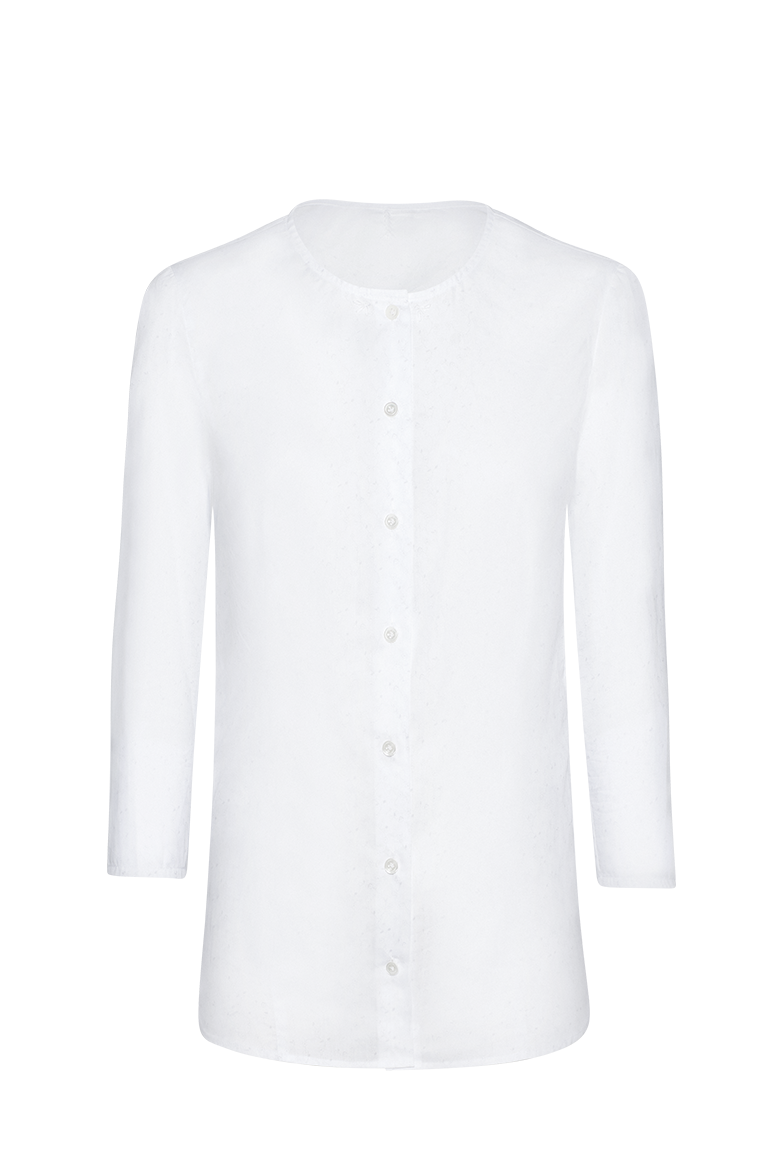 g-ssl-klassische-bluse-mit-gestickter-margerite-baumwoll-bluse image 1