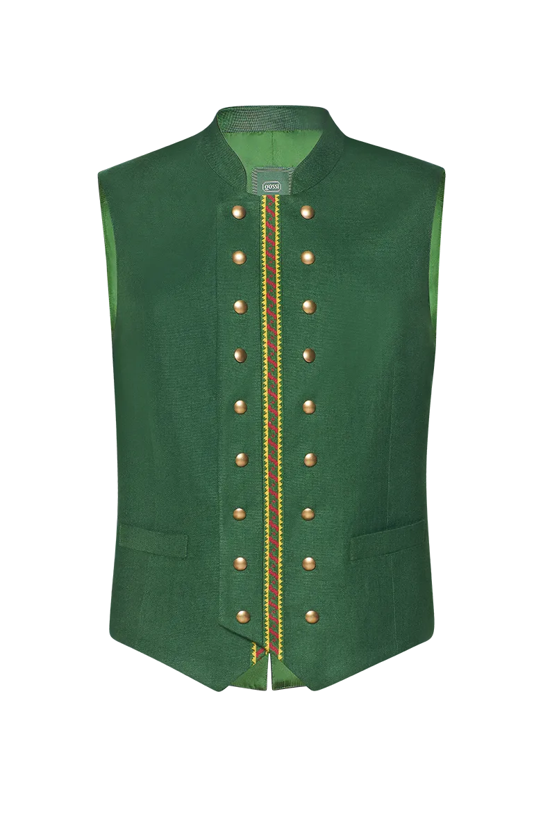 g-ssl-leinengilet-herren-trachtengilet-gr-n-mit-gobelin-stickerei image 1