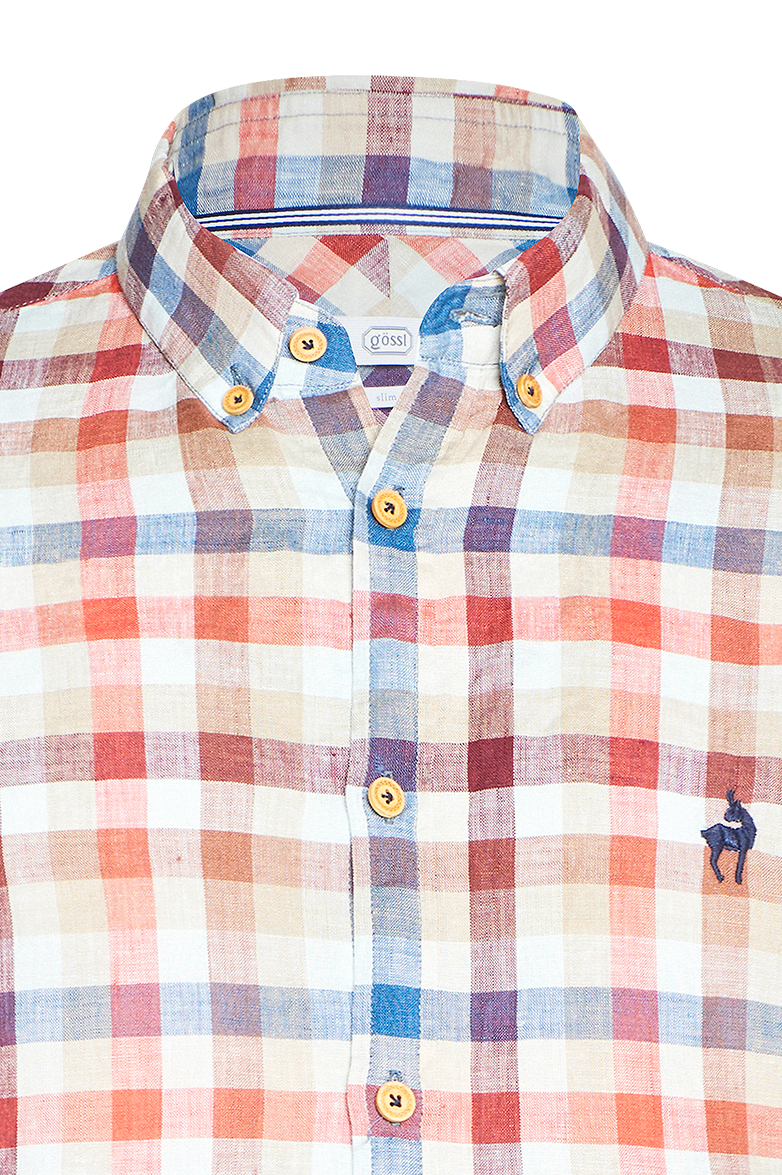 g-ssl-kariertes-hemd-herren-buttondown-aus-baumwolle-leinen image 3