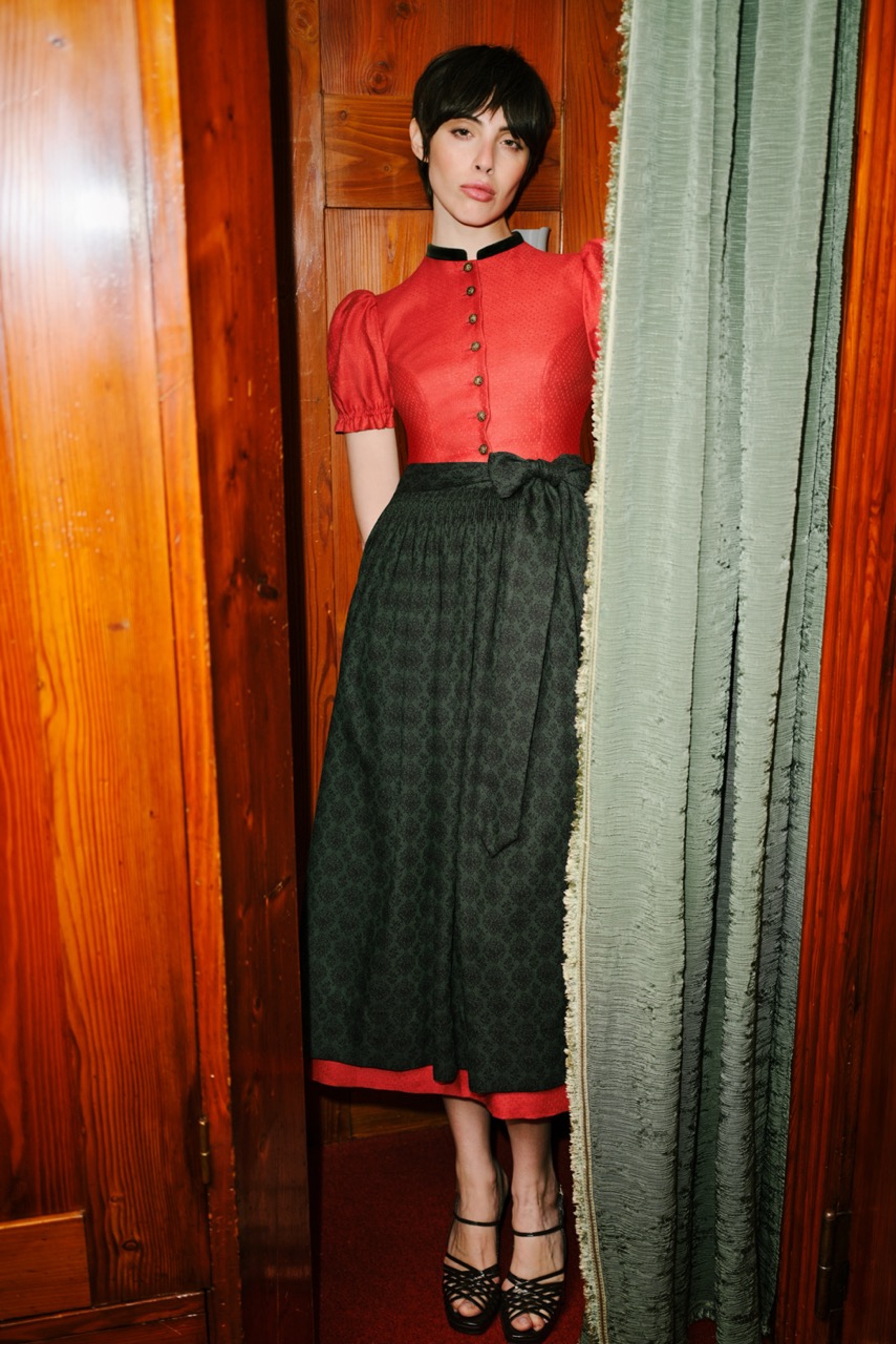 gottseidank-dirndl-livie-hochgeschlossenes-dirndl-mit-kurzem-puffarm image 2