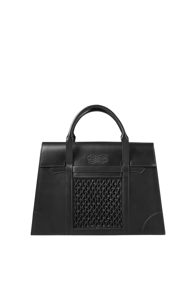 g-ssl-die-klassische-satchel-handtasche-glattleder-mit-smokarbeit image 1