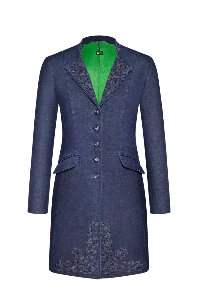 g-ssl-gehrock-mit-geschichte-gehrock-aus-leinen-grau-schwarz image 1