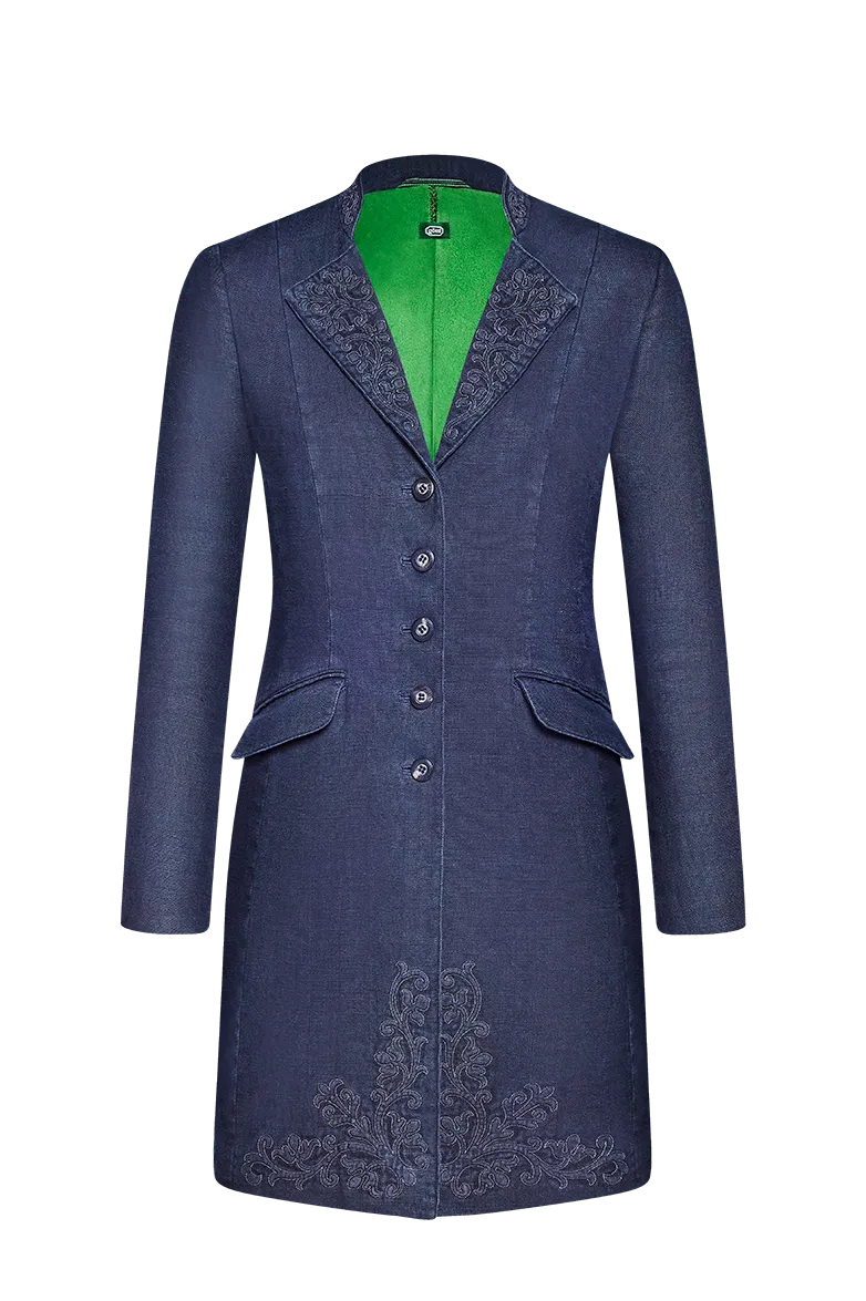 g-ssl-gehrock-mit-geschichte-gehrock-aus-leinen-grau-schwarz image 1