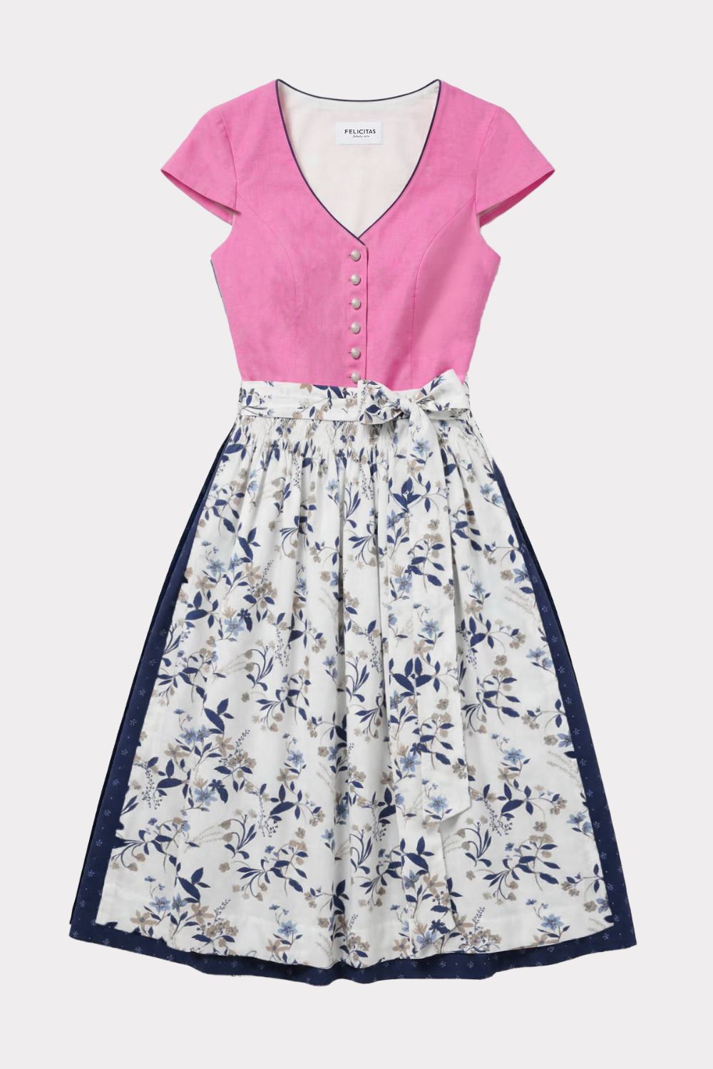 felicitas-damen-dirndl-deliana-mit-fl-gel-rmeln-und-sch-rze image 1