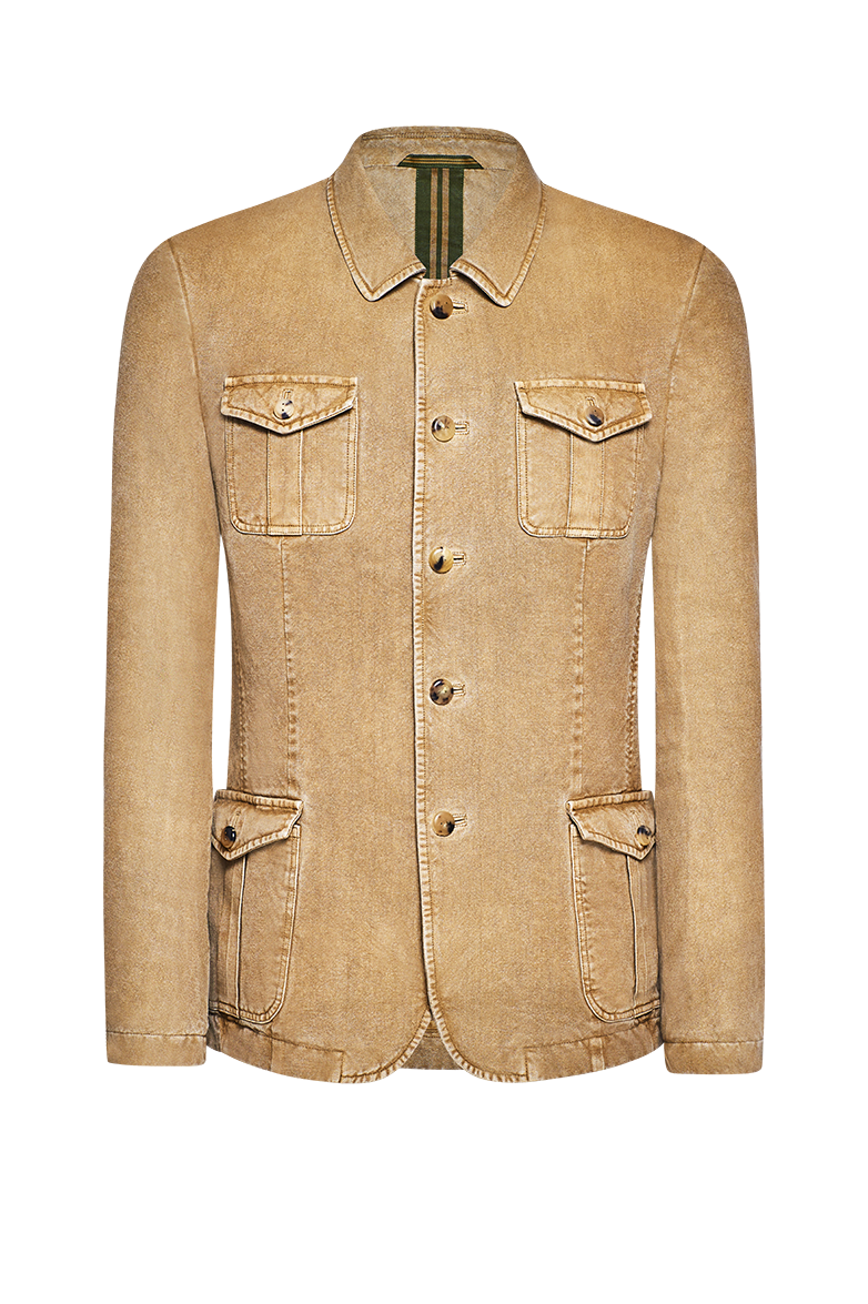 g-ssl-hanf-jacke-herren-braun-ungef-ttert-mit-hornkn-pfen image 1