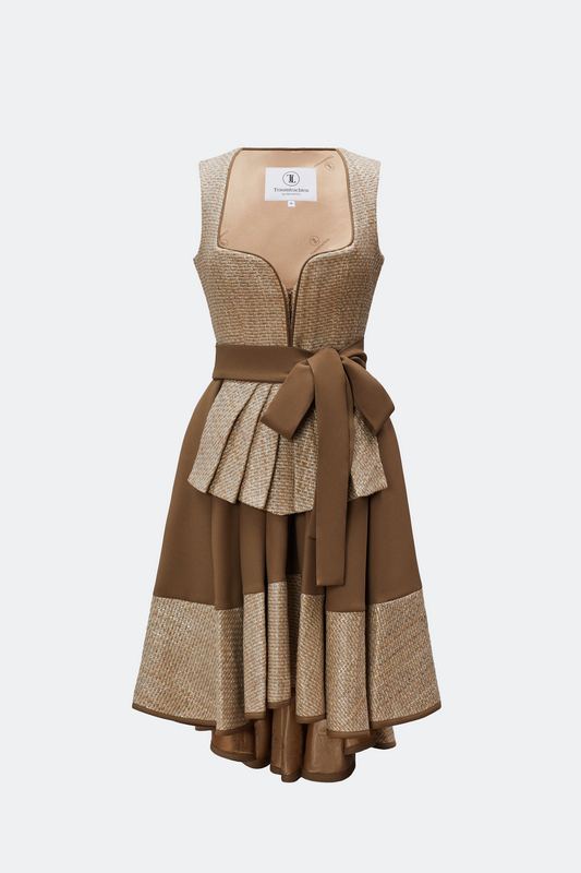 traumtrachten-designerdirndl-almuth-mit-tweedmieder-in-taupe image 1