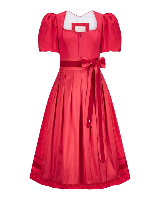 alpenherz-dirndl-marie-twin-rot-mit-fl-gel-und-puffarm-1-dirndl-3-looks image 1