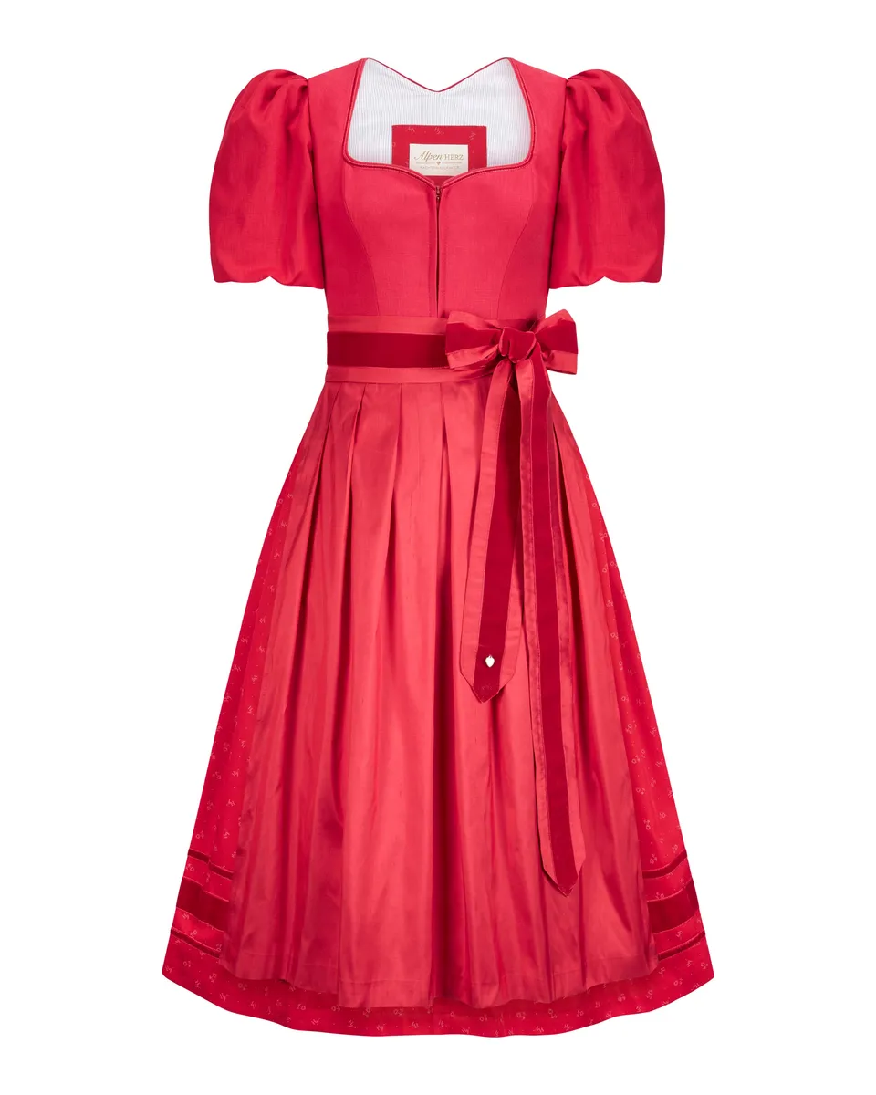 alpenherz-dirndl-marie-twin-rot-mit-fl-gel-und-puffarm-1-dirndl-3-looks image 1