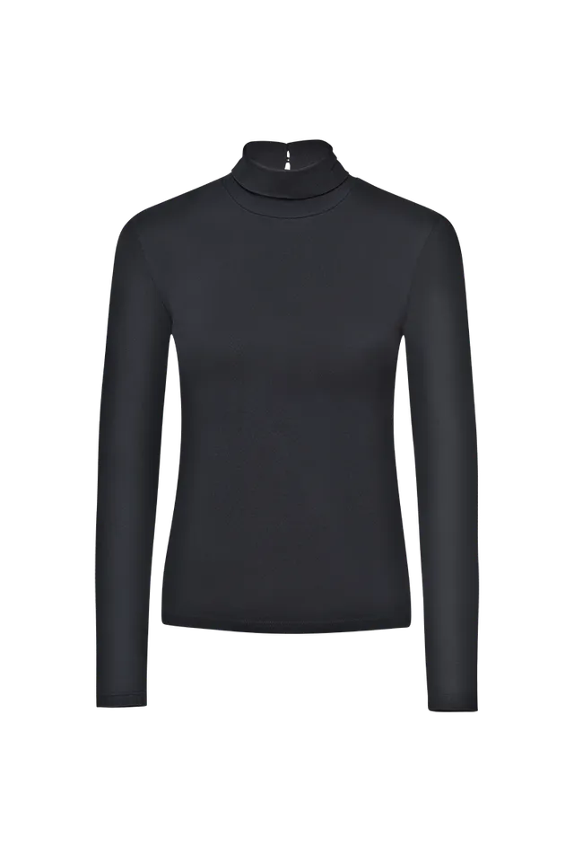 g-ssl-raffiniert-rollkragenpullover-damen-baumwolle-grau-schwarz image 1
