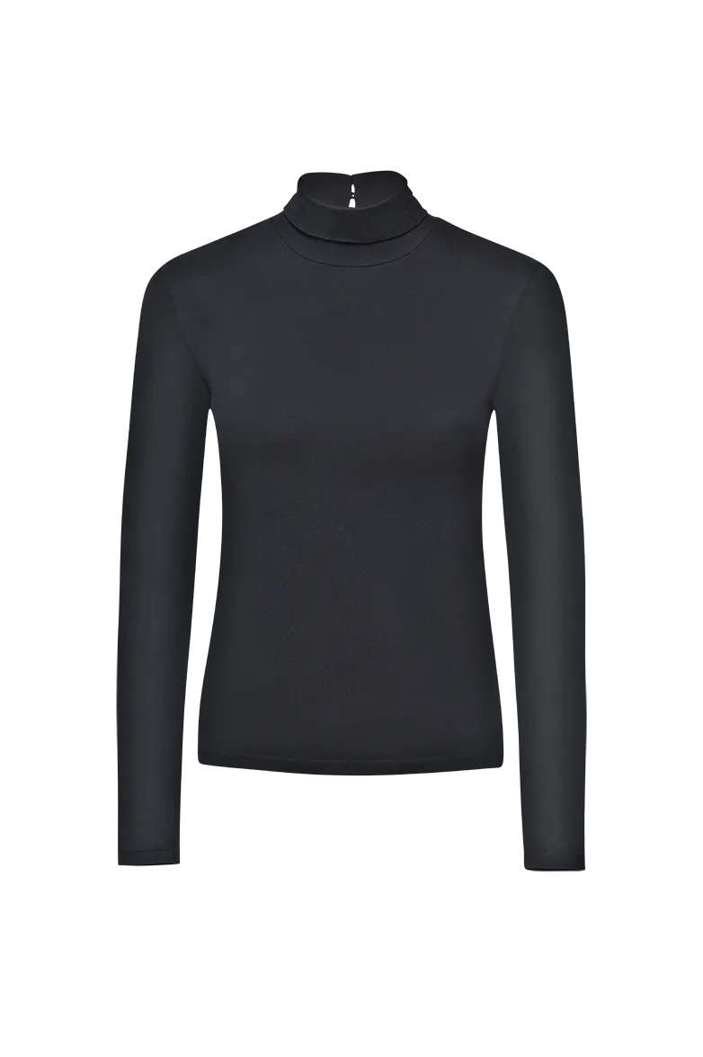 g-ssl-raffiniert-rollkragenpullover-damen-baumwolle-grau-schwarz image 1