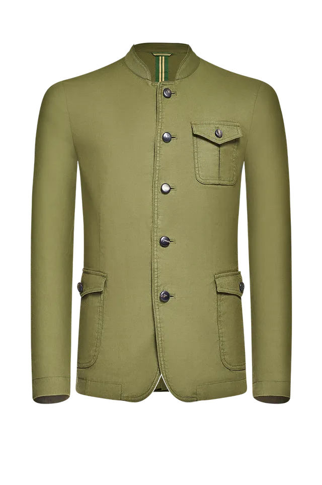 g-ssl-patinierte-jacke-herren-baumwolle-leinen-gr-n image 1