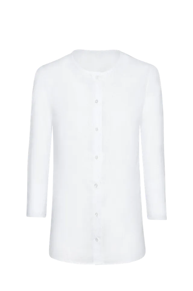 g-ssl-klassische-bluse-mit-gestickter-margerite-baumwoll-bluse image 1