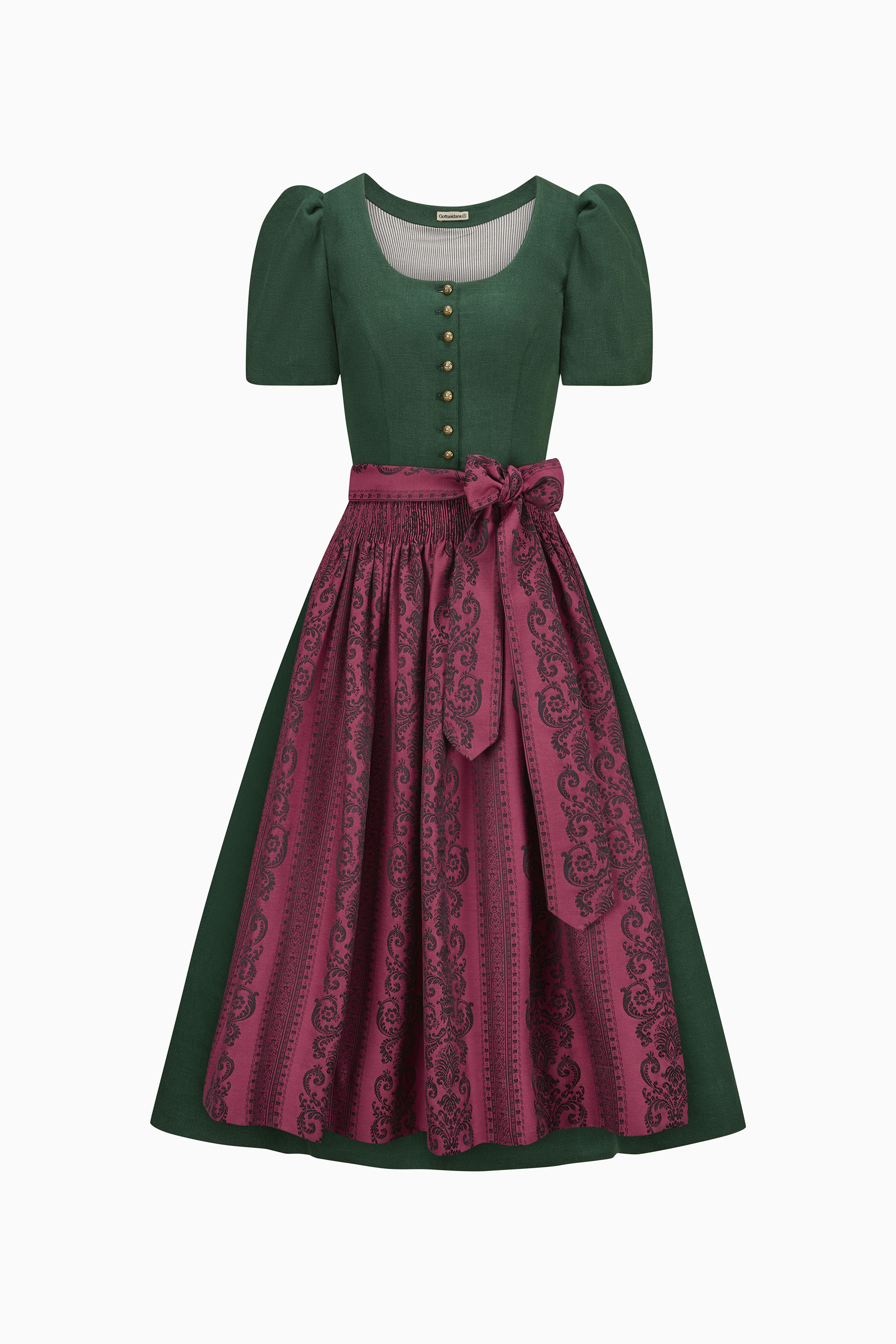 gottseidank-dirndl-margret-dirndl-mit-puffarm-und-faltenrock image 1