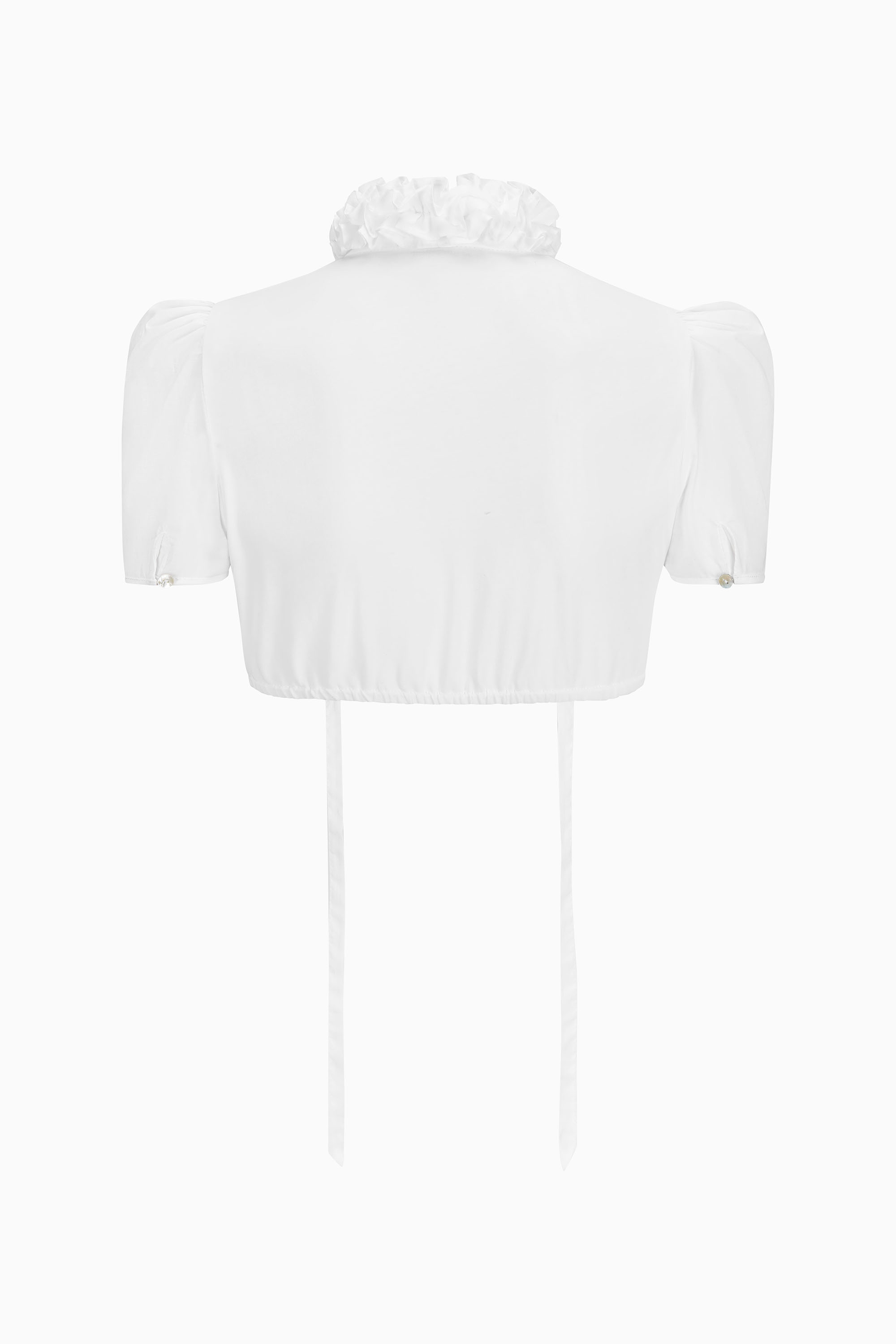 gottseidank-dirndlbluse-daphne-stehkragen-bluse-mit-r-schen-und-kurzem-puffarm image 2