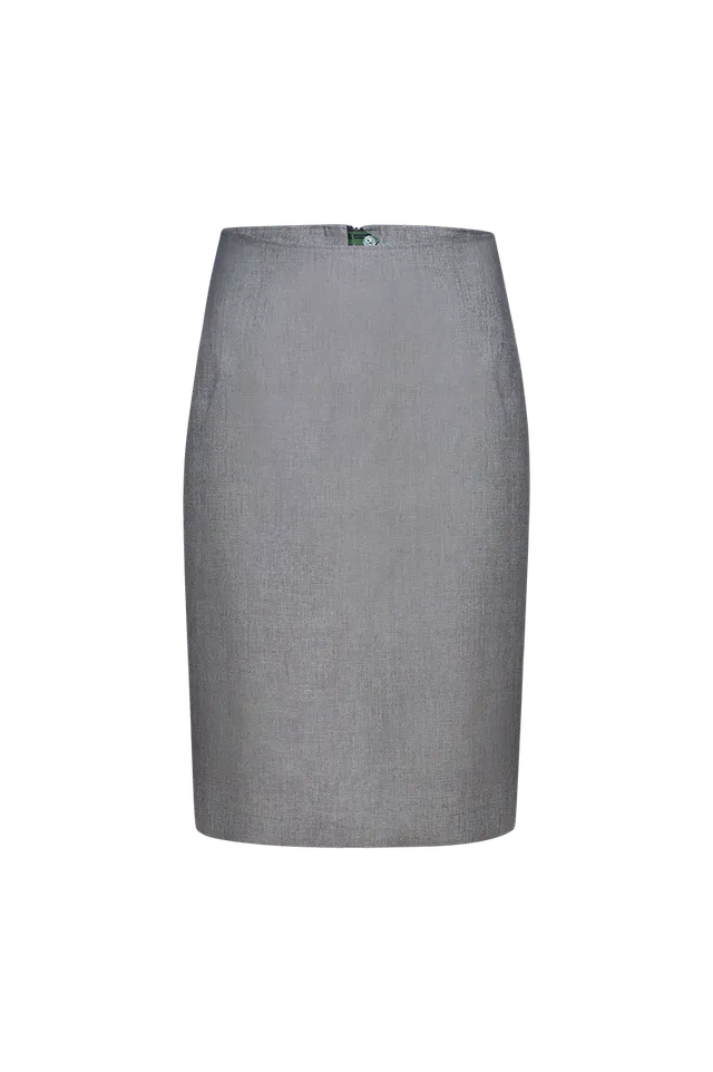g-ssl-festlicher-bleistiftrock-aus-leinen-grau-schwarz image 1