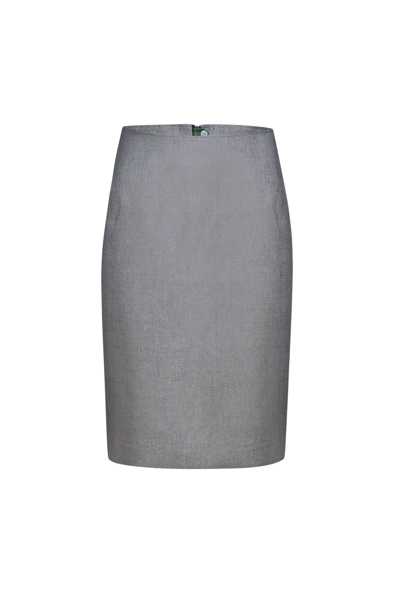 g-ssl-festlicher-bleistiftrock-aus-leinen-grau-schwarz image 1