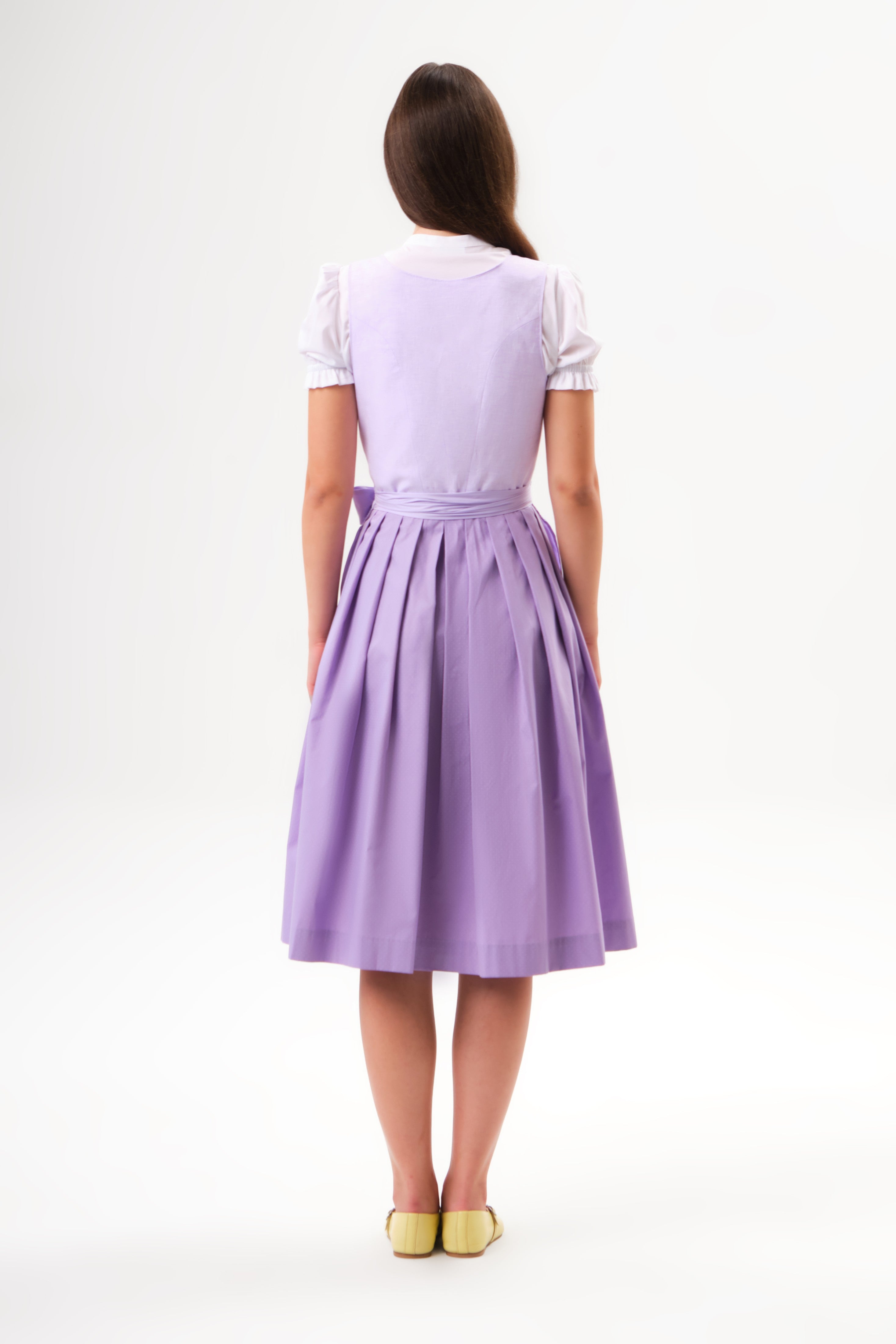felicitas-damen-dirndl-dala-waldveilchen-midi-dirndl-aus-leinen-baumwolle image 2