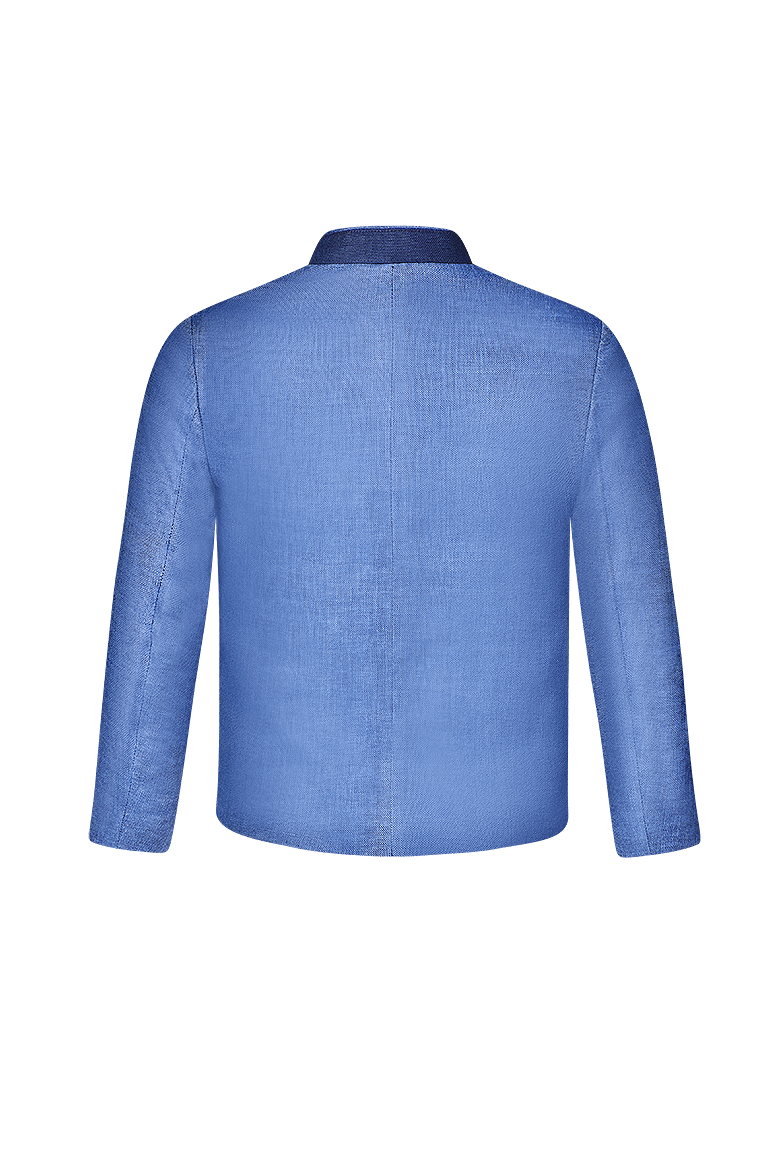 g-ssl-kleiner-zwilling-kinder-stehkragenjacke-leinen-hanf-blau image 2