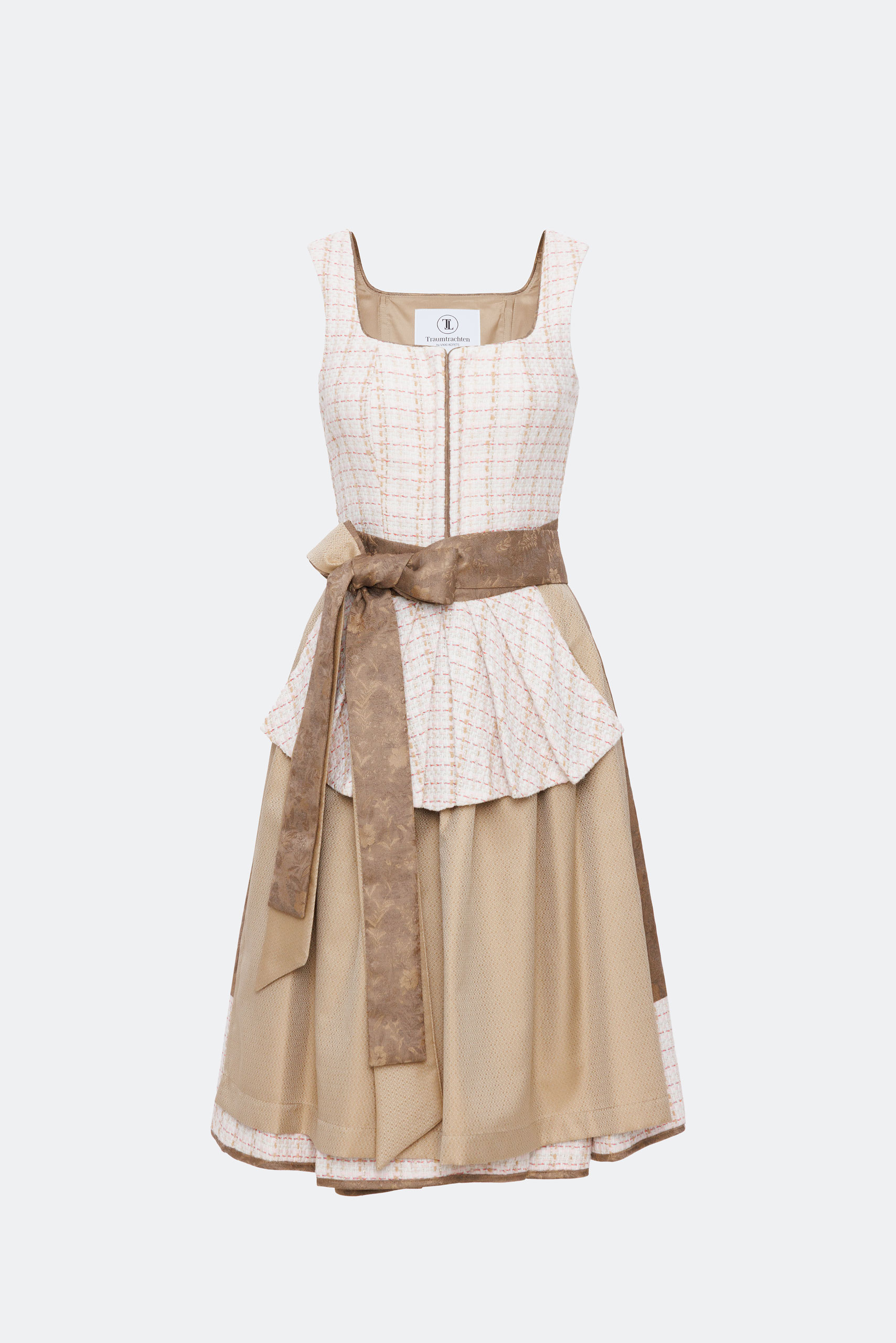 traumtrachten-designerdirndl-amalie-mit-tweedmieder-in-taupe image 3