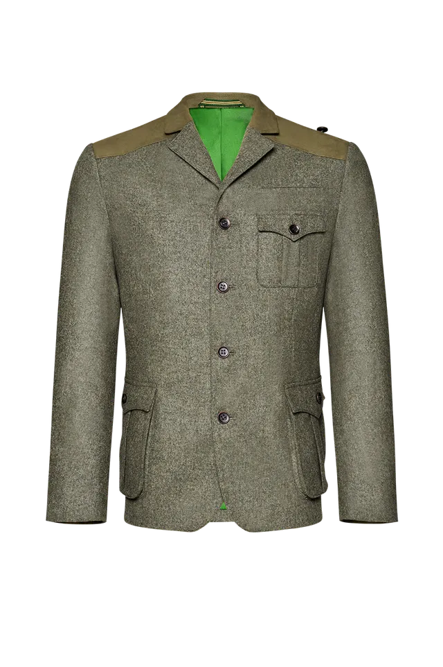 g-ssl-pirschjacke-lodenjacke-f-r-jagd-herren-gr-n-mit-seidenfutter image 1
