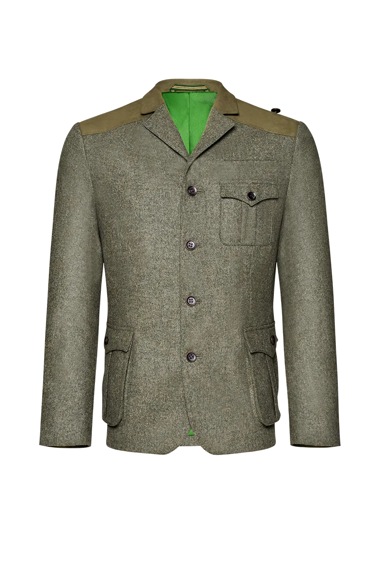 g-ssl-pirschjacke-lodenjacke-f-r-jagd-herren-gr-n-mit-seidenfutter image 1
