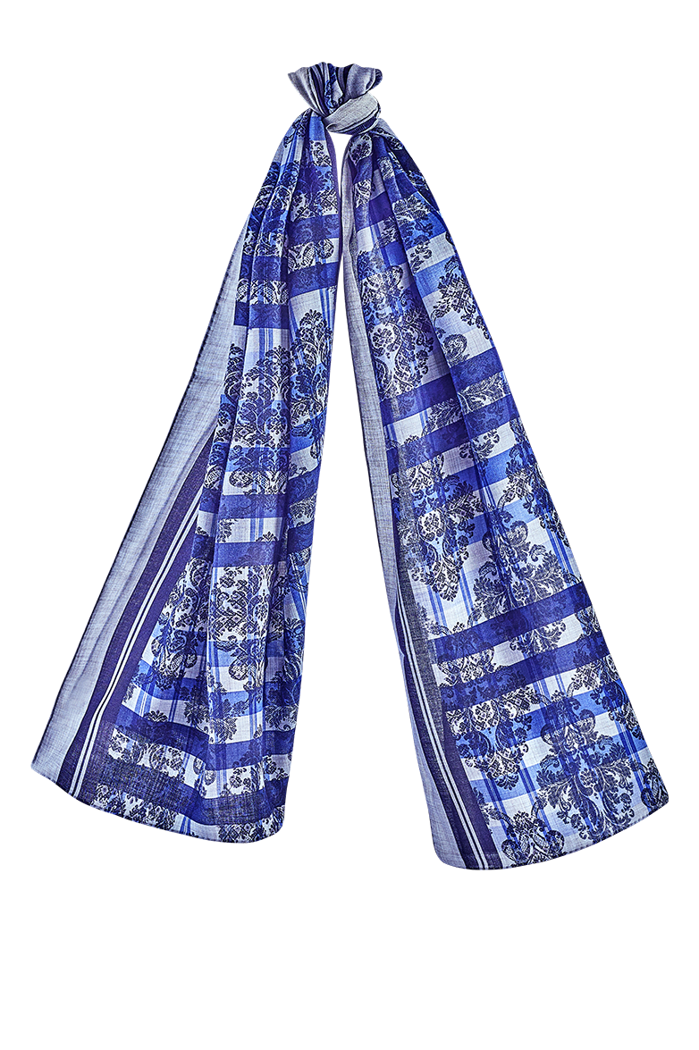 g-ssl-wollschal-blau-mit-yakwolle-damen-karo image 1