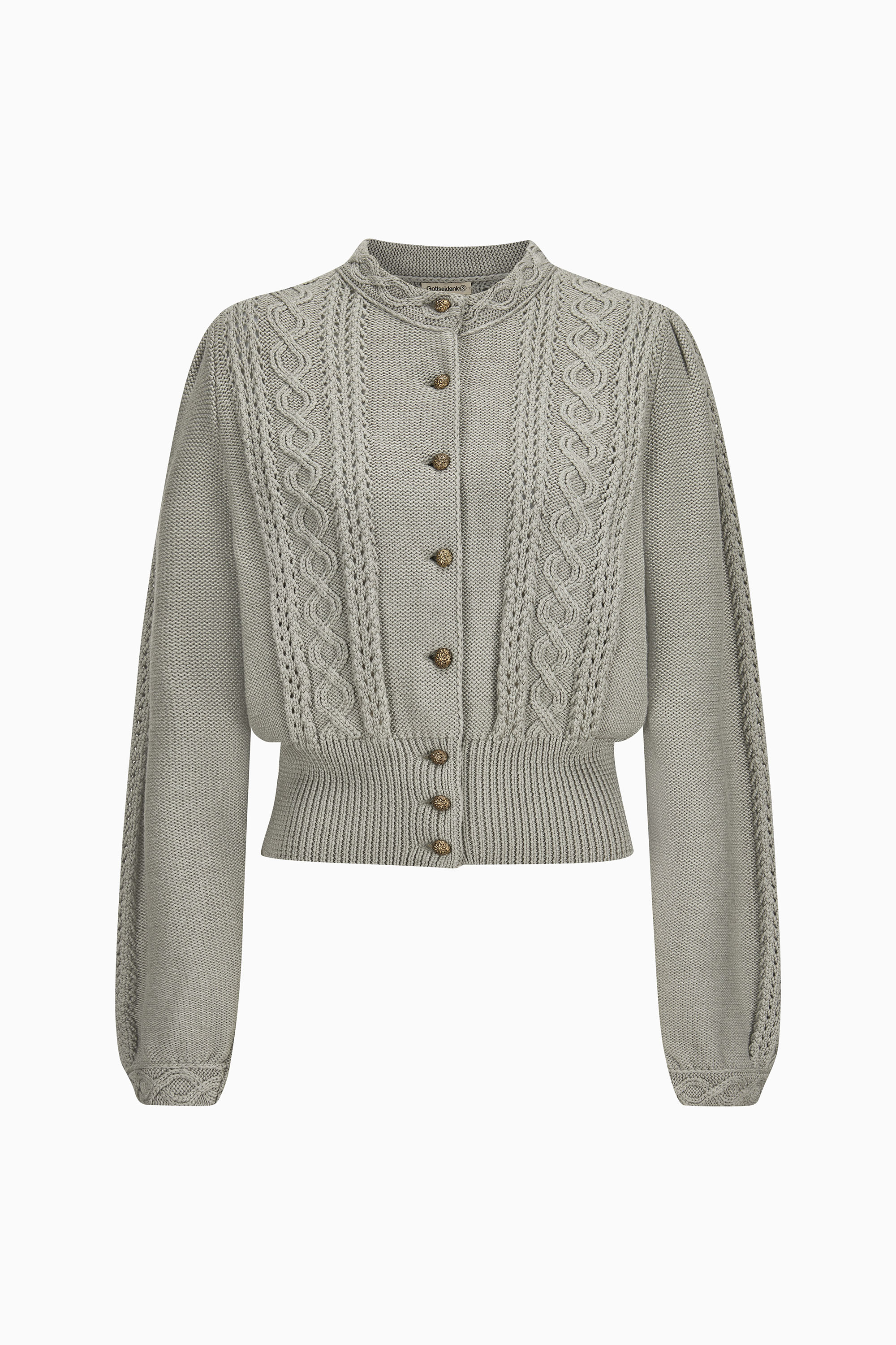 gottseidank-damenstrickjacke-lea-linksstrick-mit-stehkragen-2 image 1
