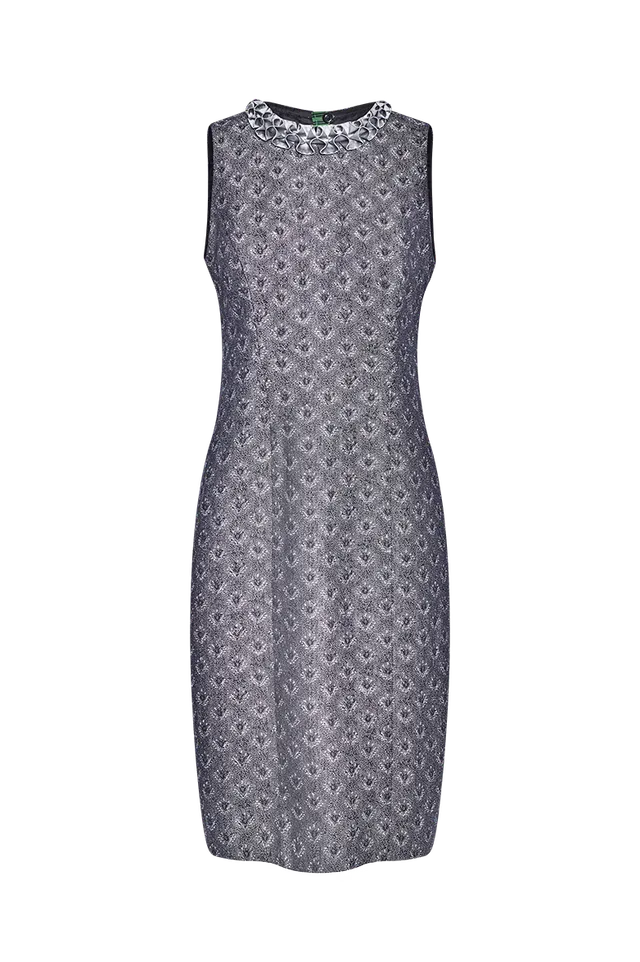 g-ssl-collier-kleid-etuikleid-grau-schwarz image 1