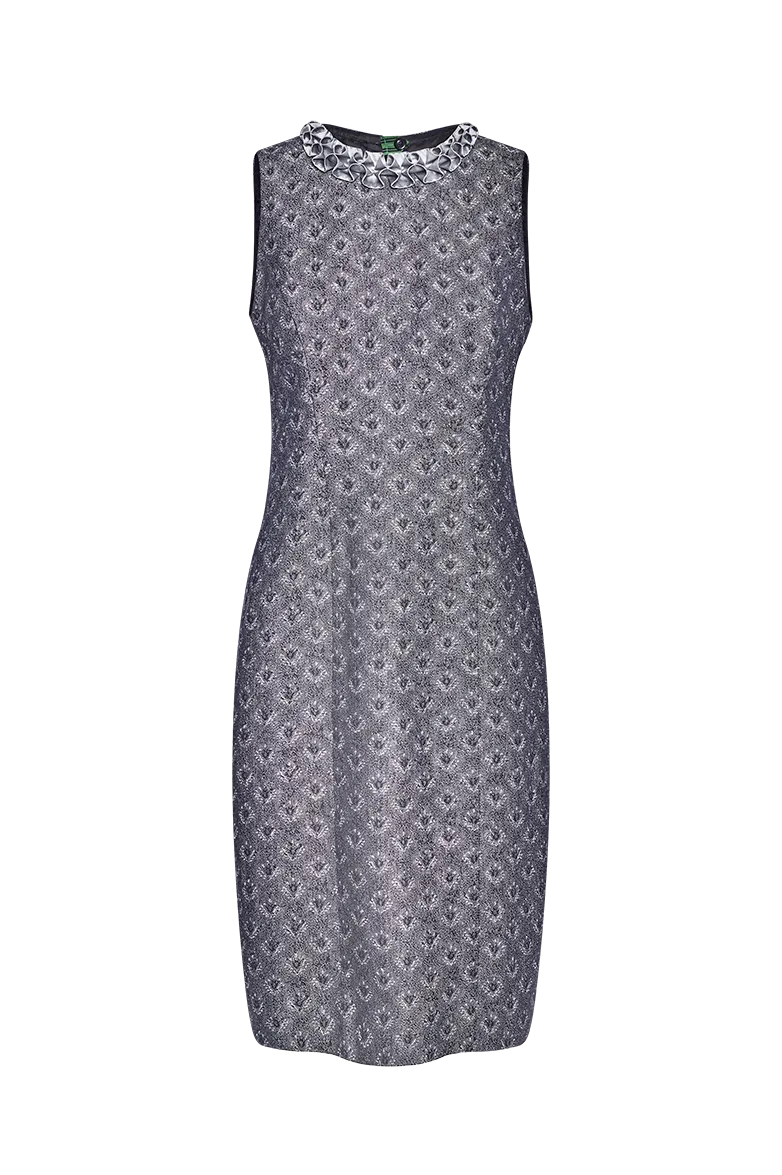 g-ssl-collier-kleid-etuikleid-grau-schwarz image 1