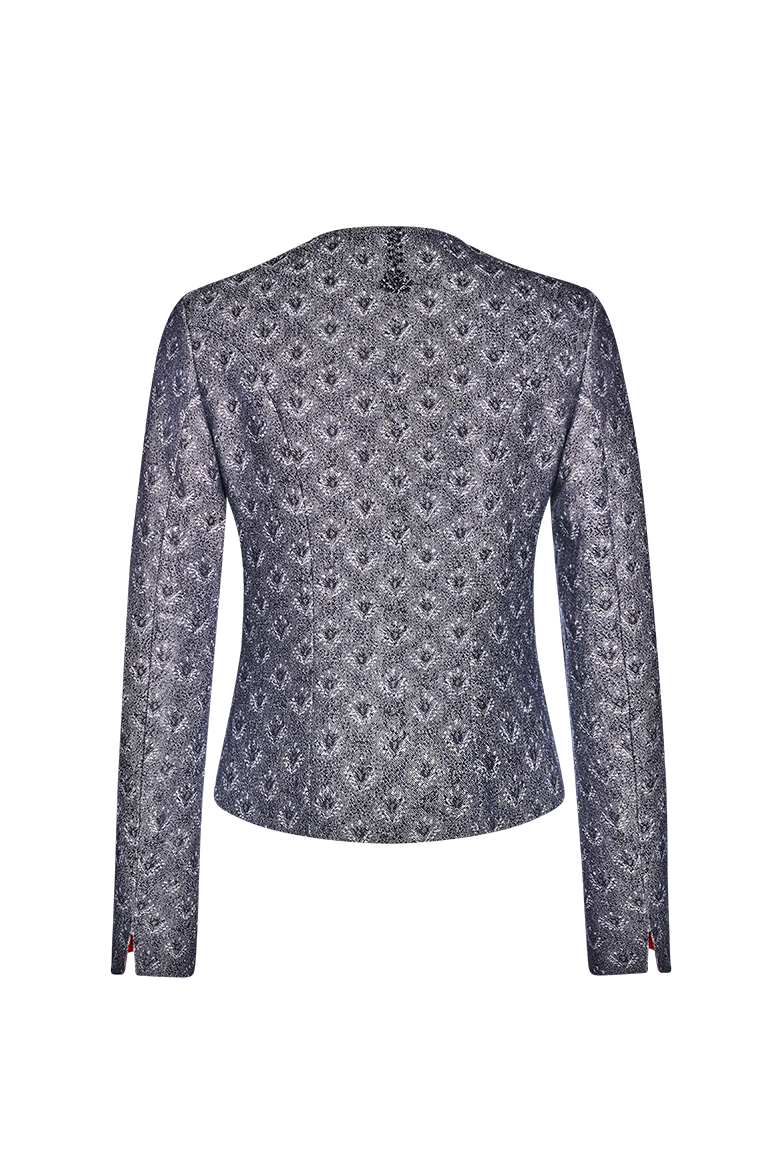 g-ssl-jacquard-jacke-baumwolle-leinen-grau-schwarz image 2