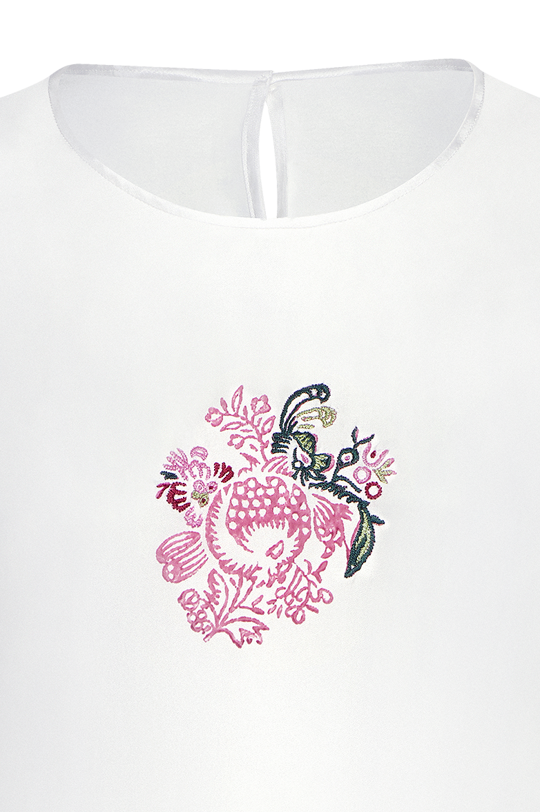 g-ssl-kurzarm-shirt-damen-wei-seiden-top-mit-jersey-r-cken image 3