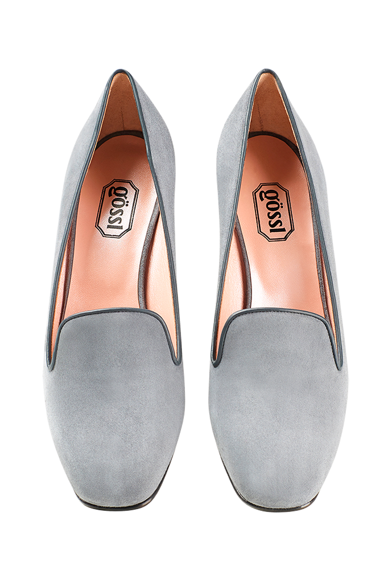 g-ssl-zeitlose-klassiker-slipper-veloursleder-grau-schwarz-damen image 1