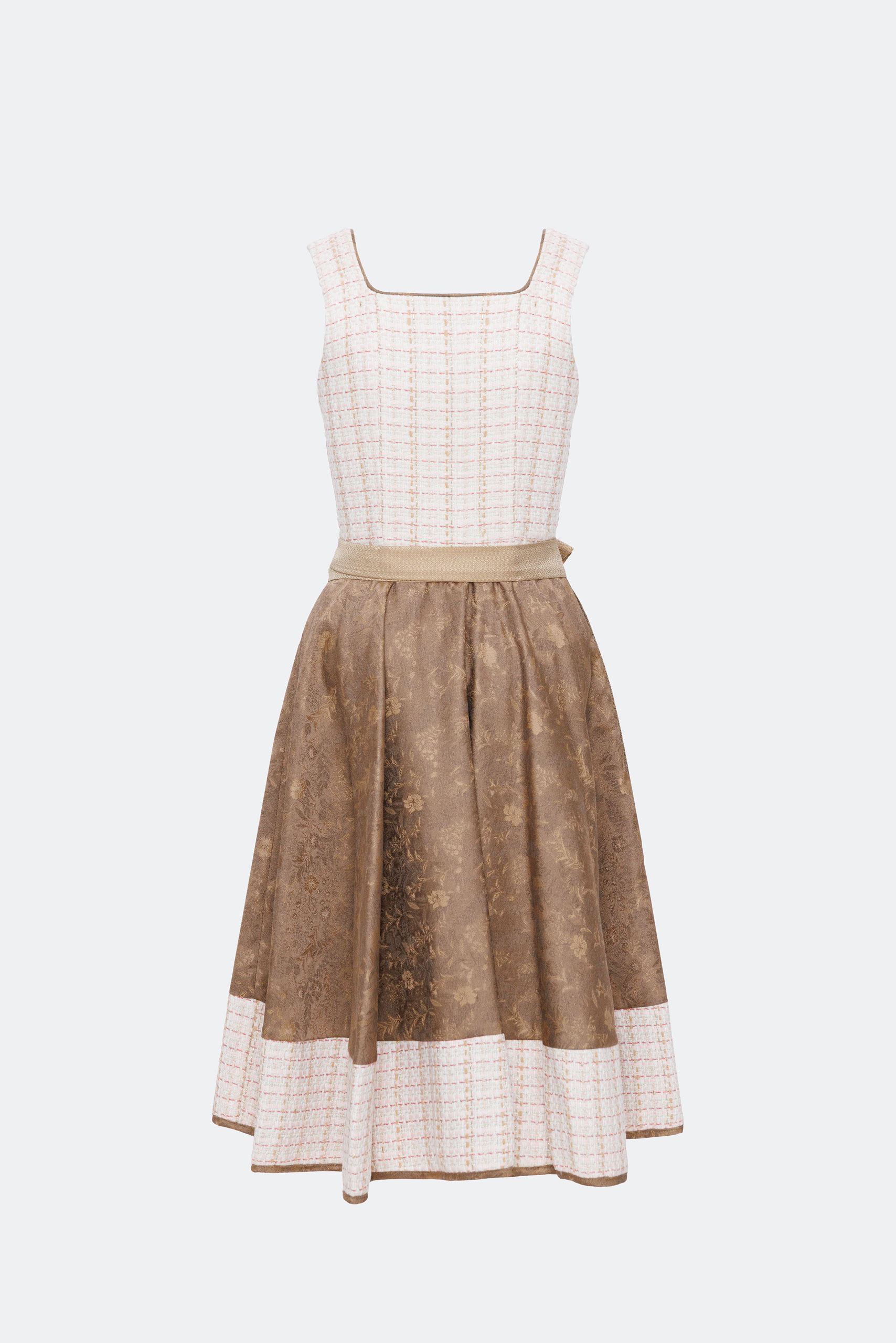 traumtrachten-designerdirndl-amalie-mit-tweedmieder-in-taupe image 2