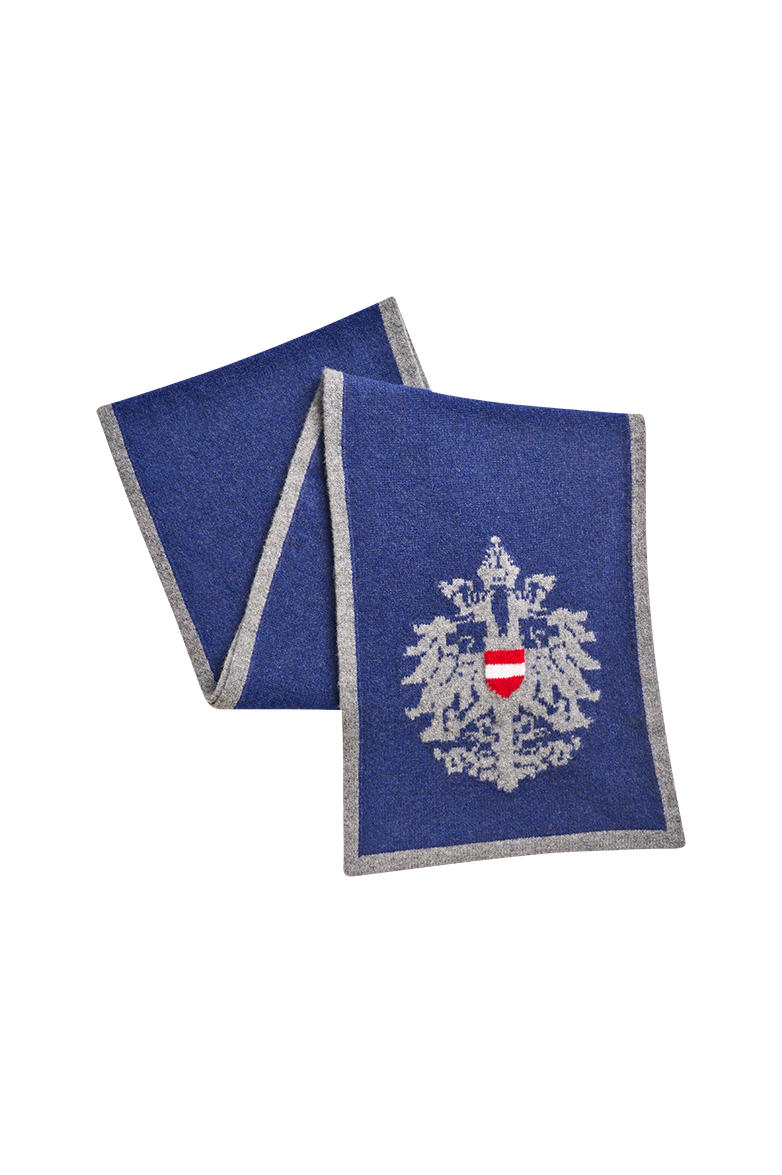 g-ssl-gestrickter-schal-mit-doppeladler-intarsie-rot image 2