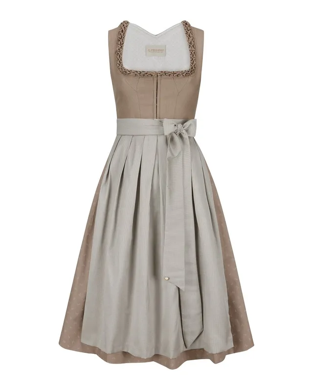 alpenherz-dirndl-ina-mit-froschgoscherl-taupe image 1
