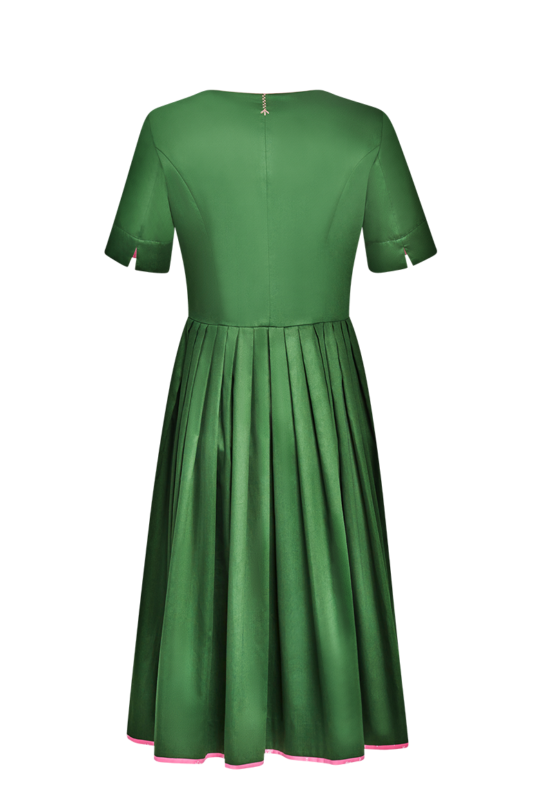 g-ssl-ausseer-kleid-baumwollsatin-kleid-in-gr-n-kniebedeckend image 2